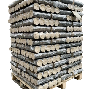 Photos d'une palette de bûches de bosi compressée *images non contractuelle, le conditionnement et la couleur du bois peut varier selon le fournisseur