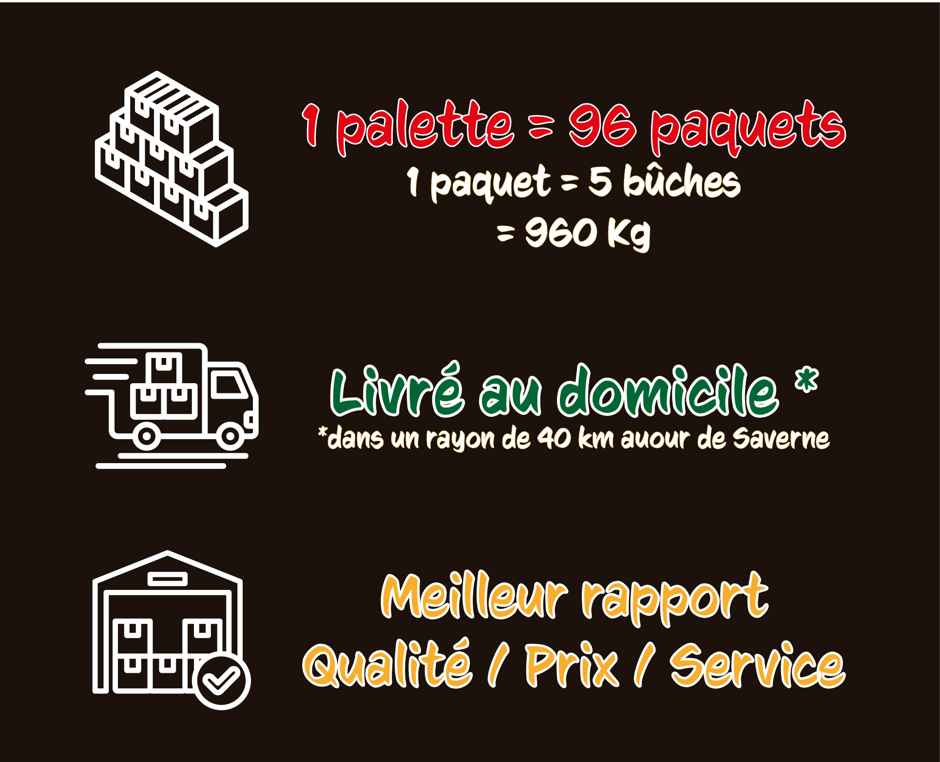 Visuel d'une bûche de bois compressée proposée par l'entreprise ATOUT FLAMME par conditionement en palette, livrée dans unr ayon de 40 km autour de Saverne